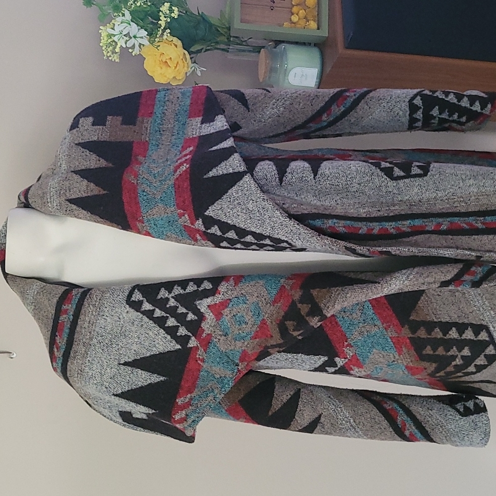 Aztec Print Coat Medium